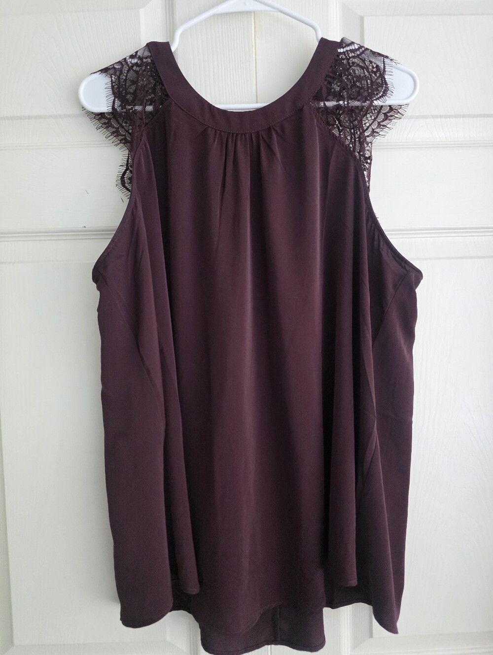 Torrid Plum Lace-Trim Sleeveless Camisole